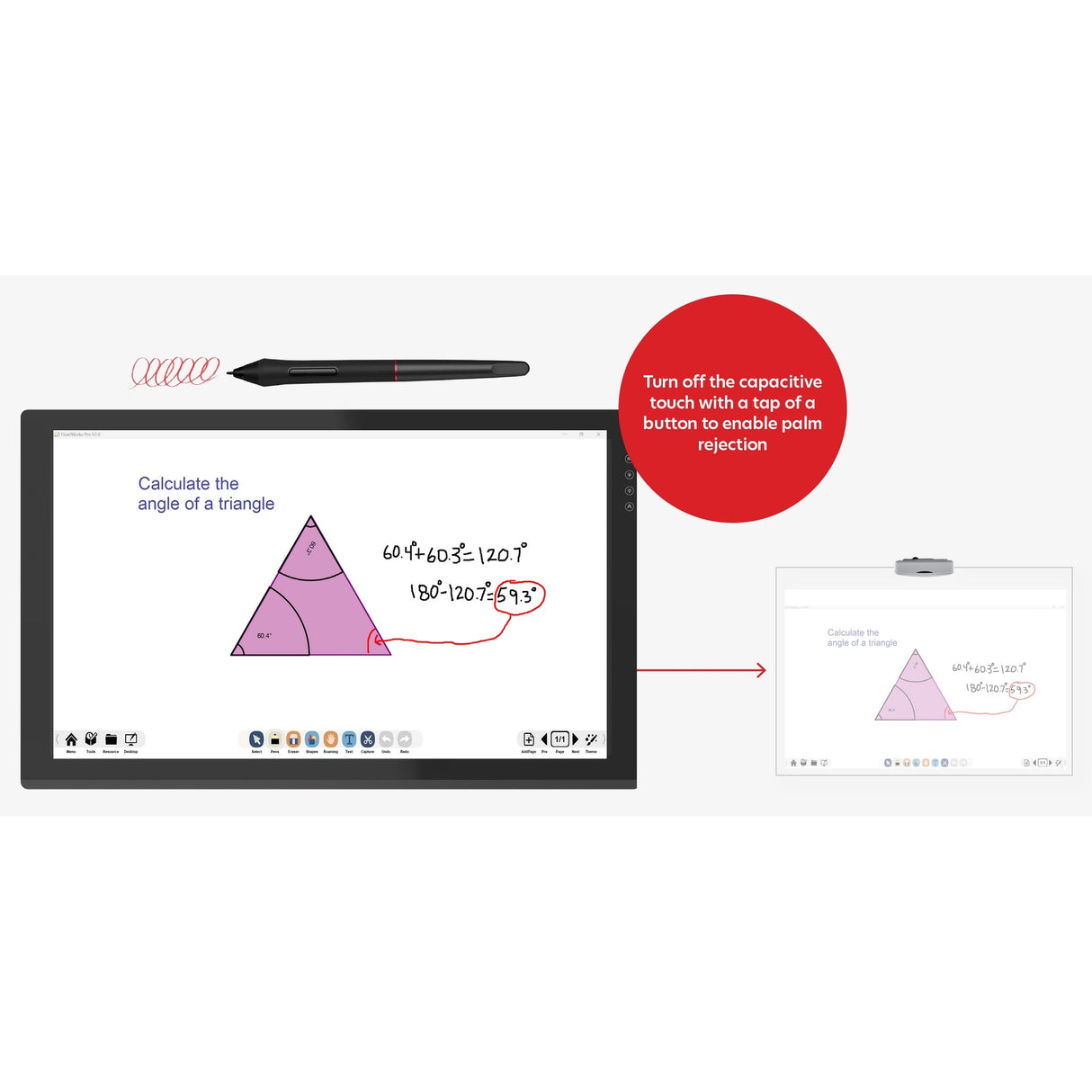 QOMO QIT800 F1 PresenStation 24-Inch 4K Interactive Podium