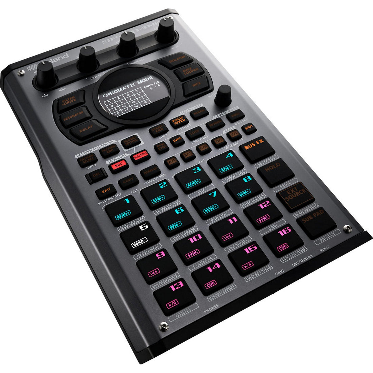 Roland SP-404MKII sampler and effector front panel with pads