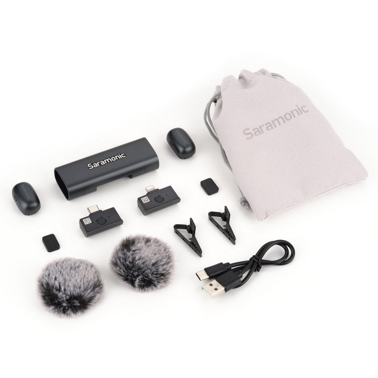 Saramonic AIR-SE-02 2-Person USB-C/Lightning Ultra-Mini Wireless Microphone System, 2.4 GHz