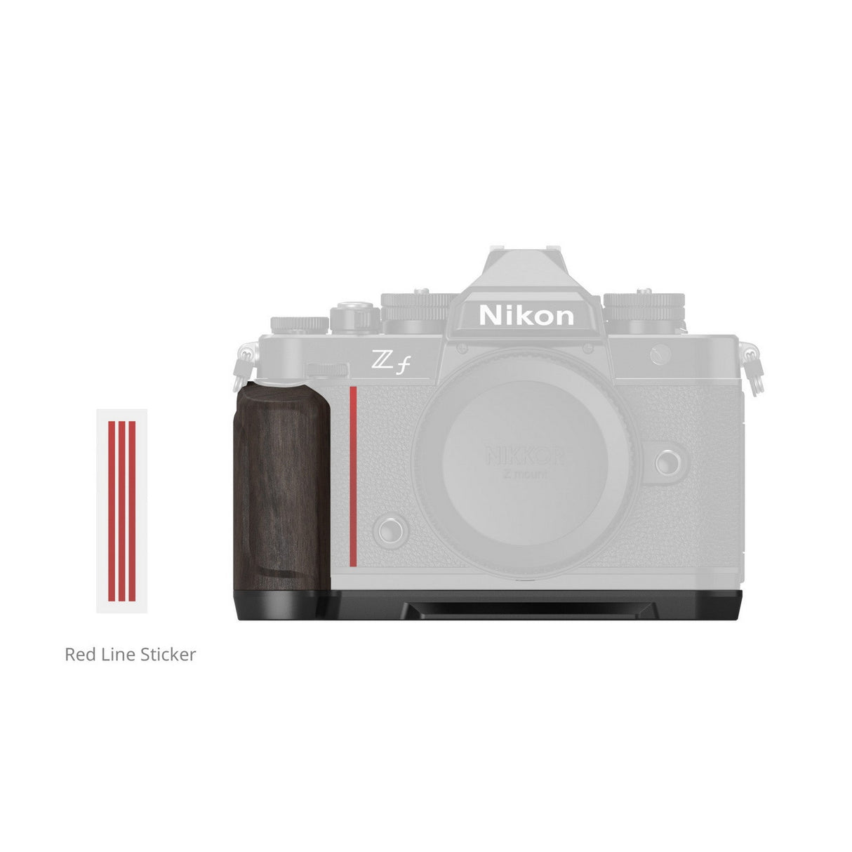 SmallRig 4801 L-Shape Mount Plate with Wooden Handle for Nikon Z f 4801