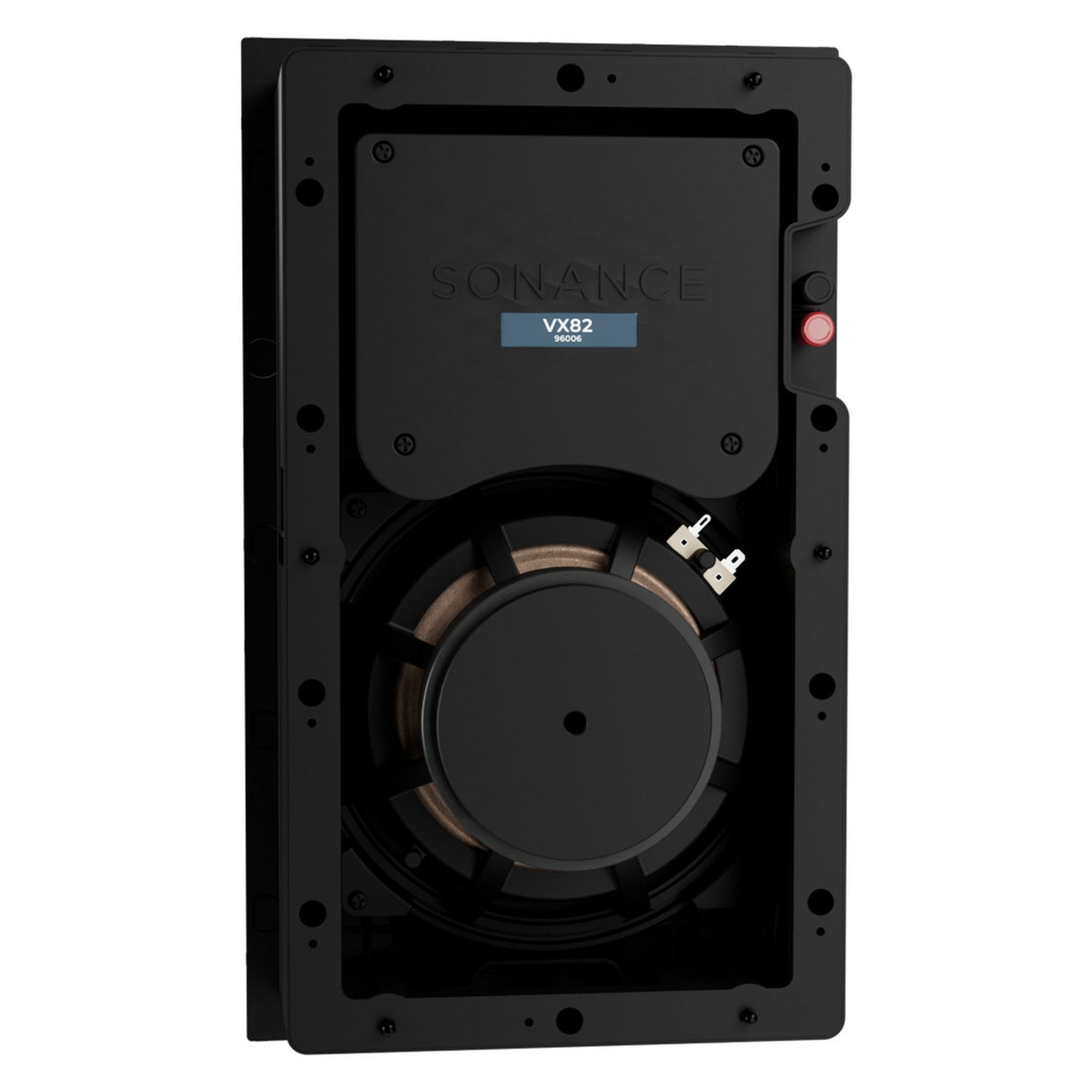 Sonance VX82 8-Inch Rectangle In-Wall Speaker with White Micro Trim Grille Pair