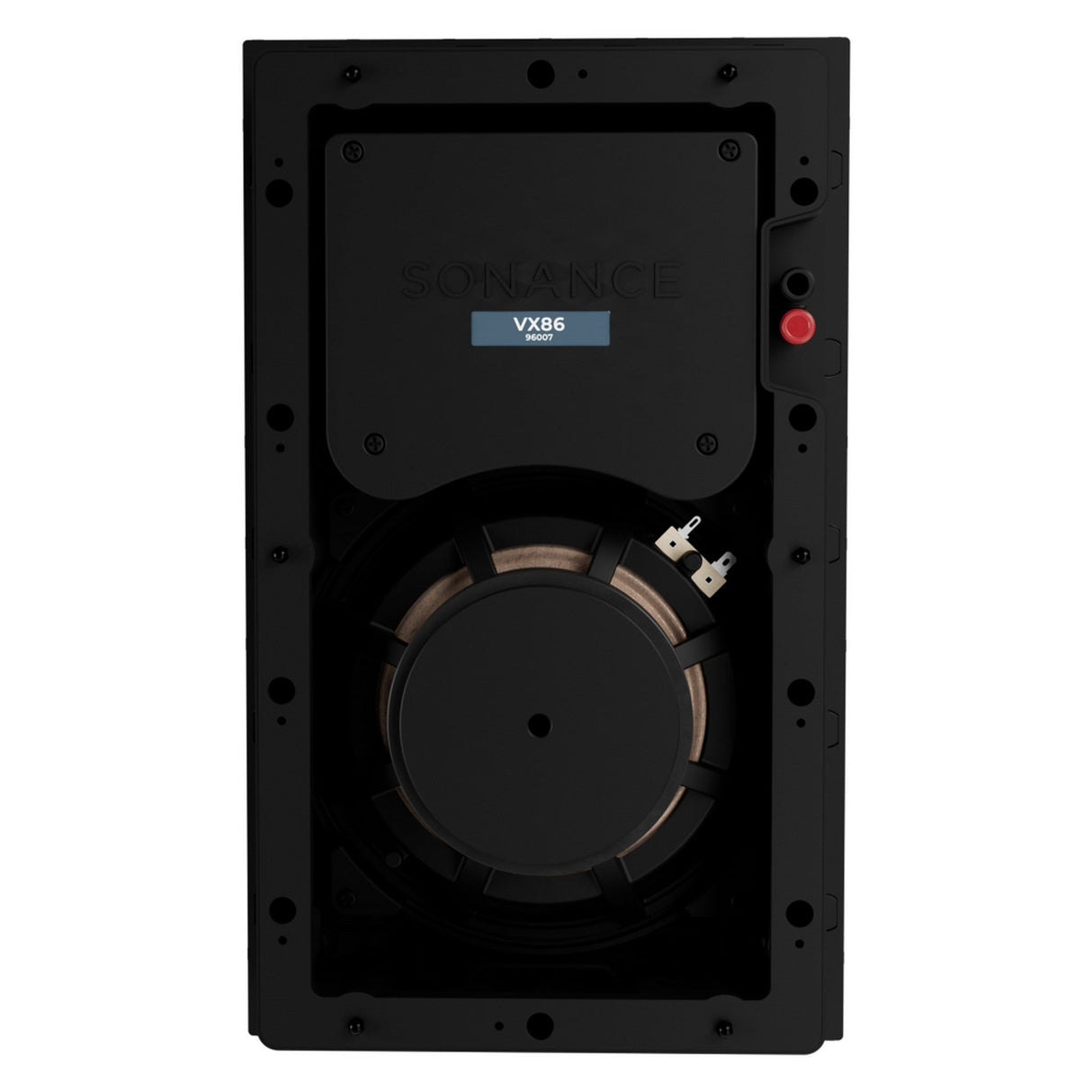 Sonance VX86 8-Inch Rectangle In-Wall Speaker with White Micro Trim Grille Pair