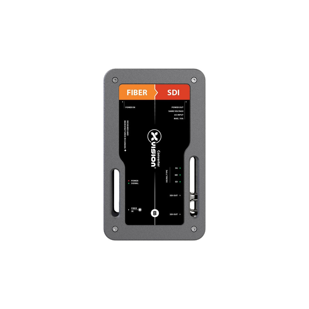 Theatrixx Fiber to 3G-SDI Converter PWCA In/Edison Thru Single-Mode or Multi Mode Optical SDI on ST OpticalCON DUO