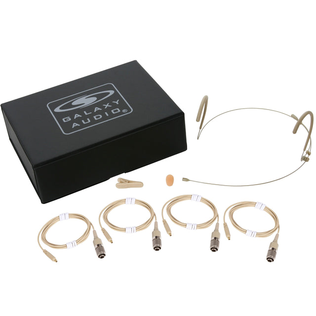 Galaxy Audio HSM8-OBG-4ATCH Omnidirectional Dual Ear Headset Microphone with Generation 2 cH Audio-Technica Connector