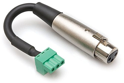 Hosa PHX-206F-BULK 6 Inch Low-Voltage XLR3F to PHX3F Adaptor