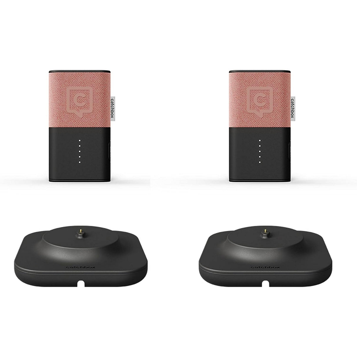 Catchbox Clip Microphone System with 2 Clips and 2 Dock (Old Version) - Salmon