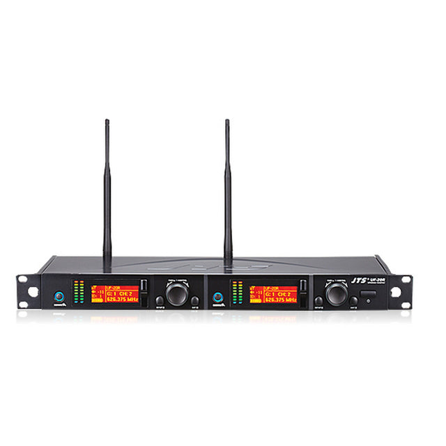 JTS UF-20R UHF Dual Channel Wideband True Diversity Wireless Receiver