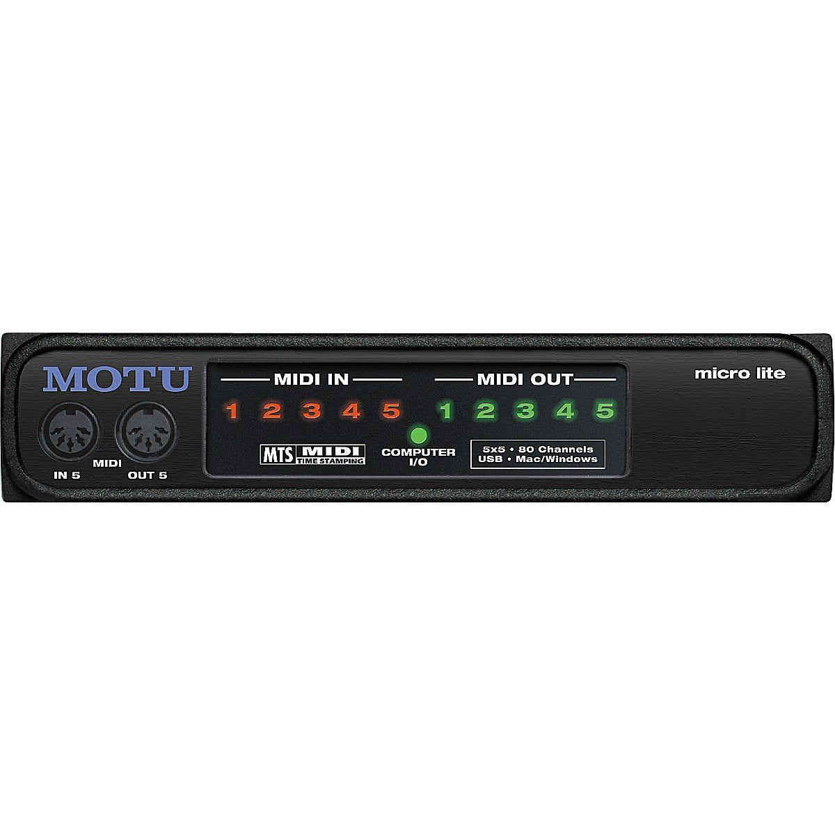 MOTU micro lite 5x5 MIDI Interface for Mac OS X and Windows