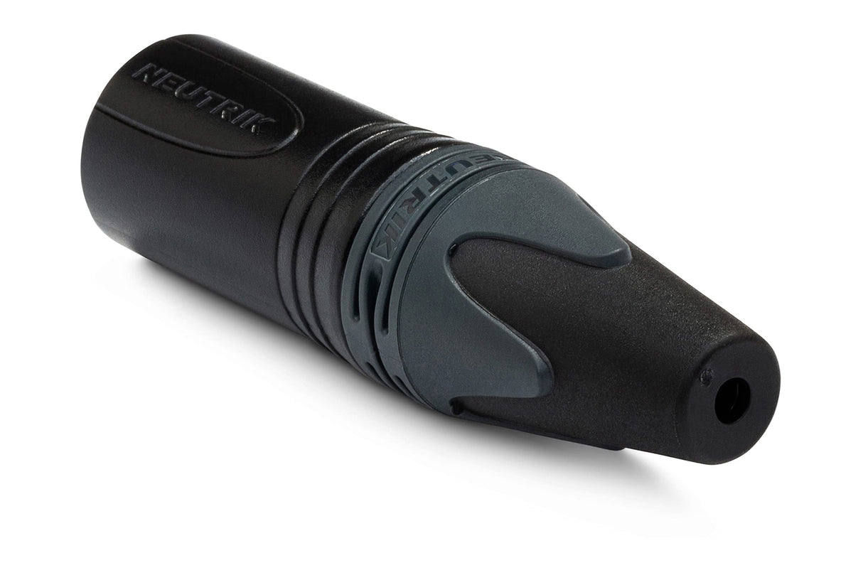 Neutrik NC3MXX-BAG 3 Pole Male XLR Cable Connector with Black Metal Housing and Silver Contacts