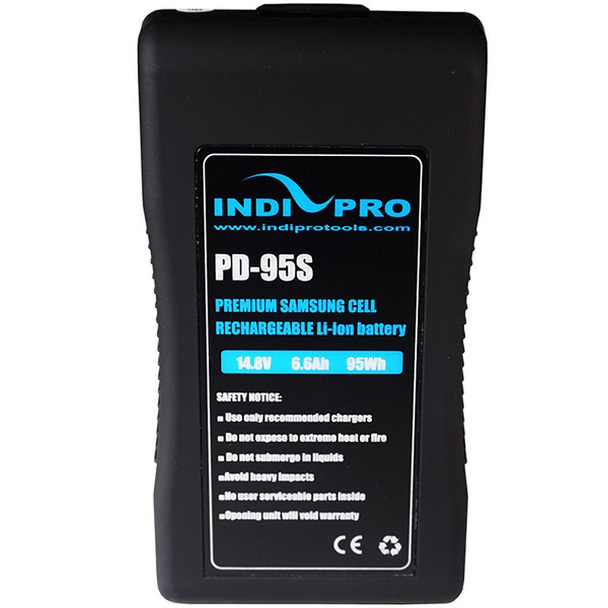IndiPRO PD95S Compact 95Wh V-Mount Li-Ion Battery