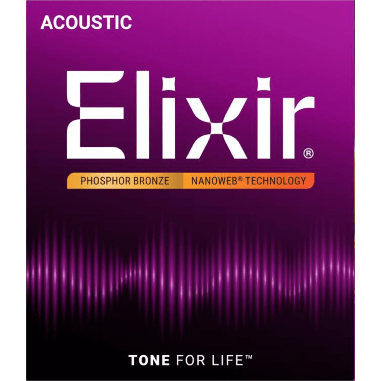 Elixir 16570 Phosphor Bronze NANOWEB Acoustic Guitar Strings 3-Pack - Medium (13-56)