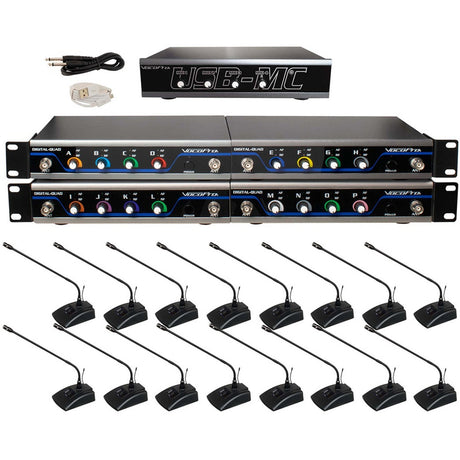 VocoPro USB-Conference-16 Wireless 16-Person Microphone/USB Interface Conferencing System 902-927.2 MHz