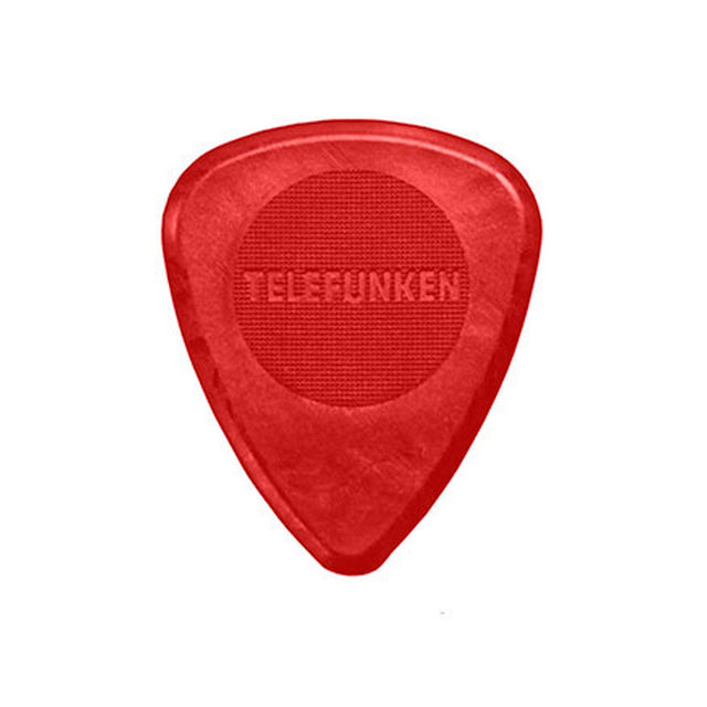 Telefunken 2mm Circle 6 Pack Thick Guitar Picks Red - accessories