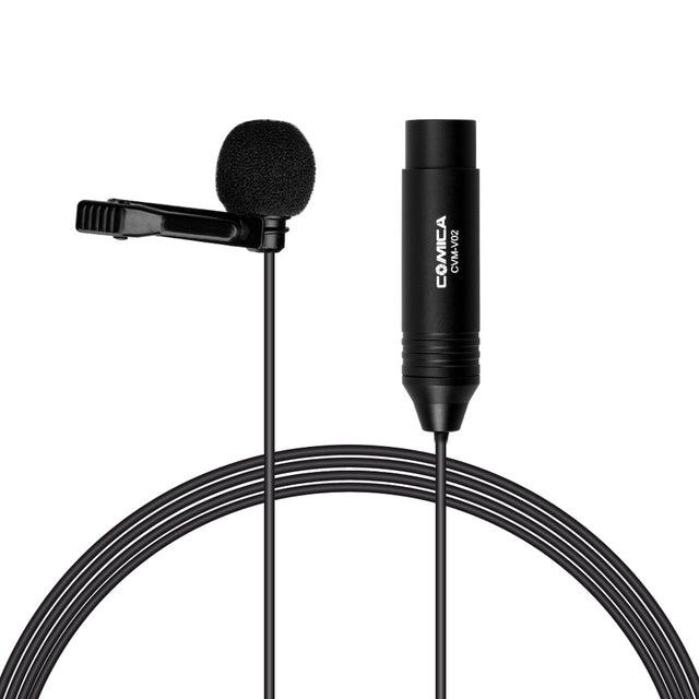 Comica CVM-V02C Cardioid XLR Lavalier 48V Interview Microphone 1.8M