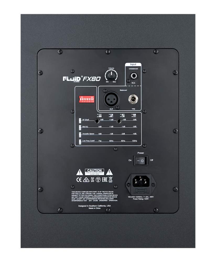 Fluid Audio FX80 8 Inch 2-Way Powered Reference Monitor Single