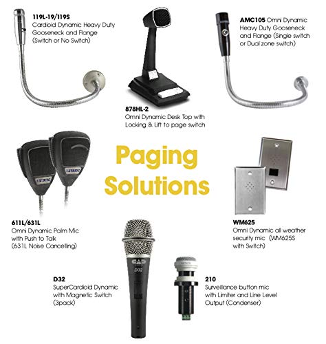 CAD Audio 119S-19 19 Inch Gooseneck Cardioid Dynamic Microphone with DPDT Push-To-Talk Switch Chrome