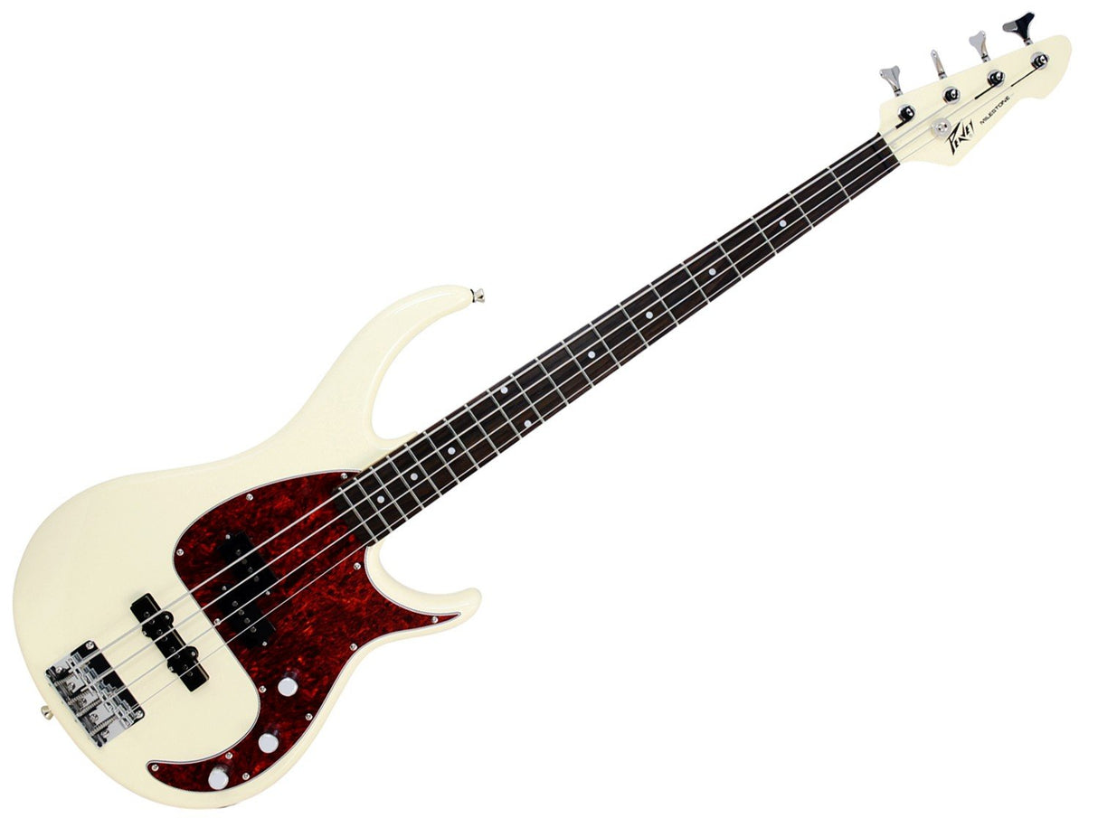 Peavey Milestone 4 Ivory 4 String Bass Guitar - guitar