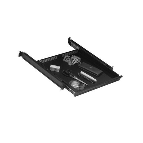 Lowell RSD-116 Reversible Sliding Rack Shelf/Drawer 1U Black