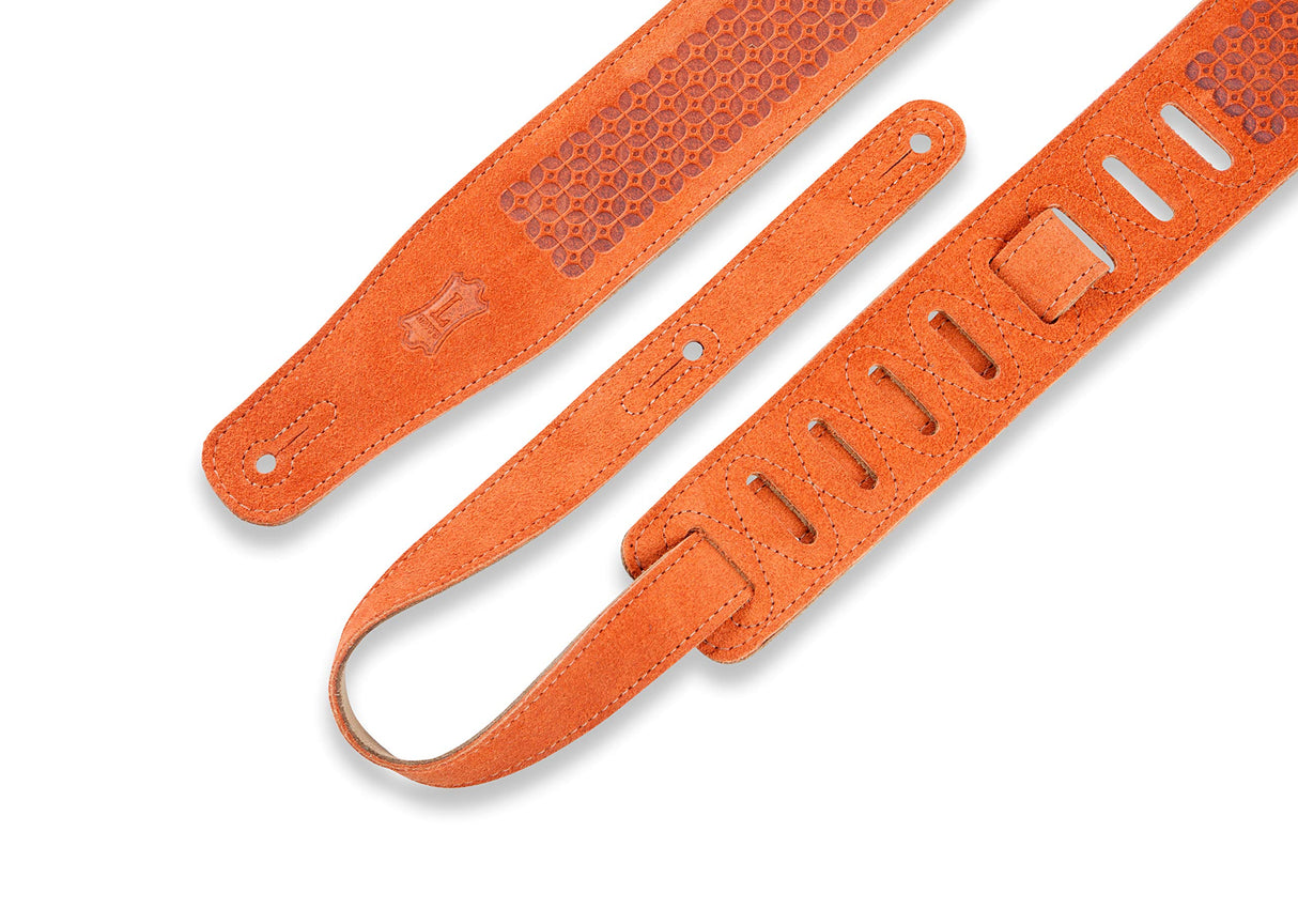 Levy’s Floret Emboss Guitar Strap Copper - accessories