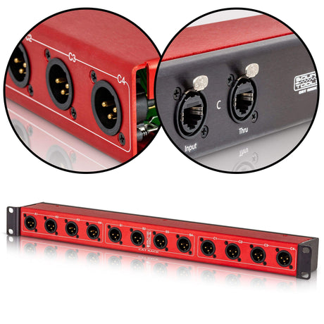 SoundTools CAT Rack Male XLR to etherCON Rackmount Unit 3 x 4 Channel