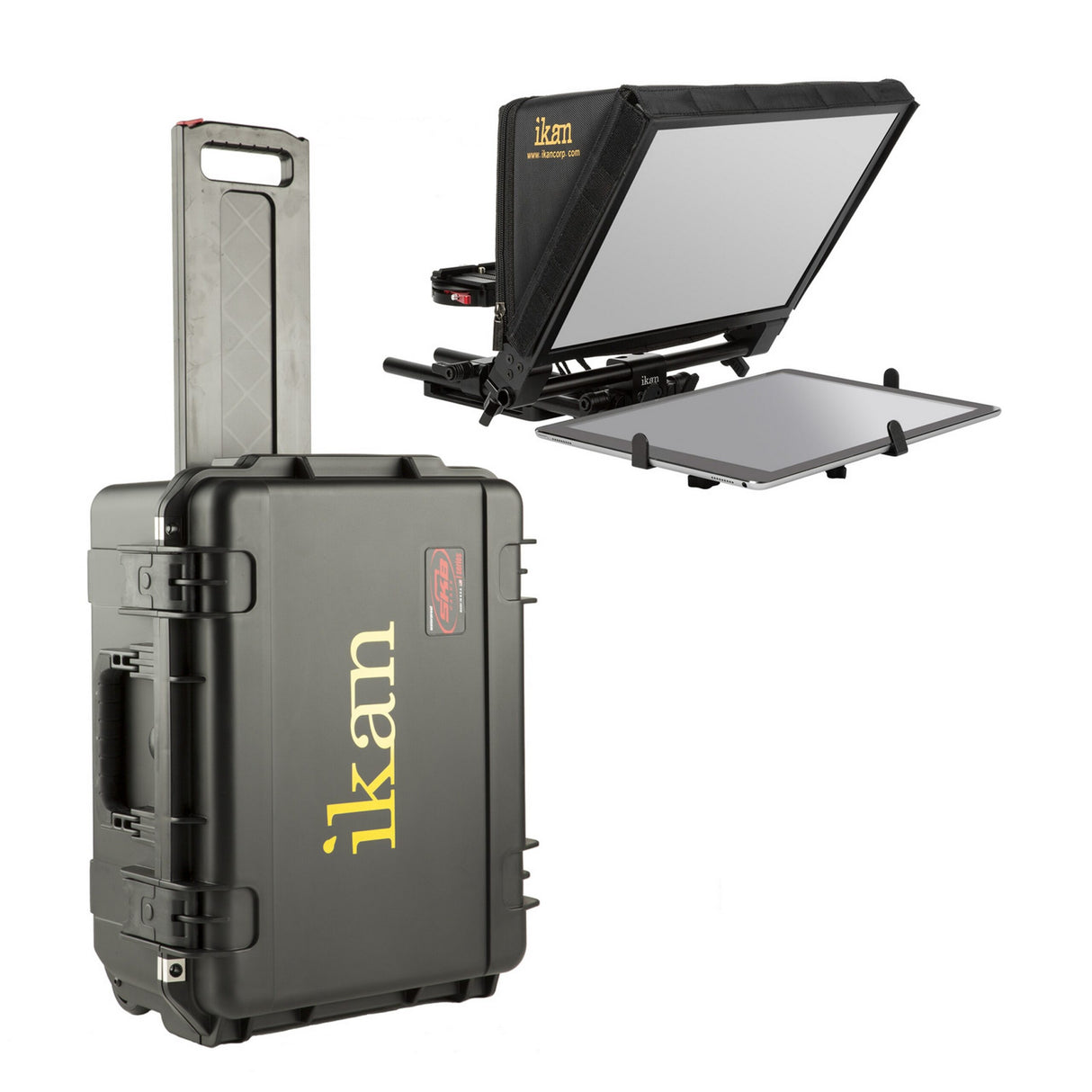 Ikan PT-ELITE-PRO-TK Large Tablets Teleprompter Travel Kit with Rolling Hard Case