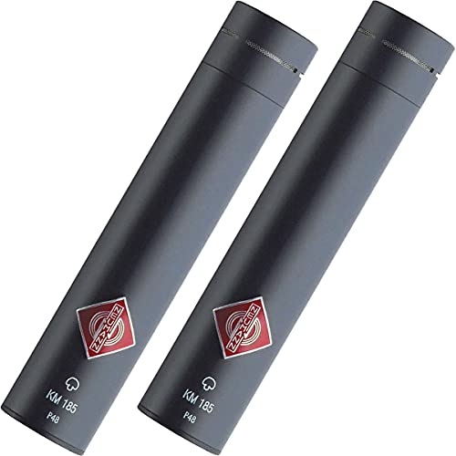 Neumann SKM 185 MT Stereo Set includes Two Each: KM185 SG21BK WNS100 in One Woodbox Matte Black
