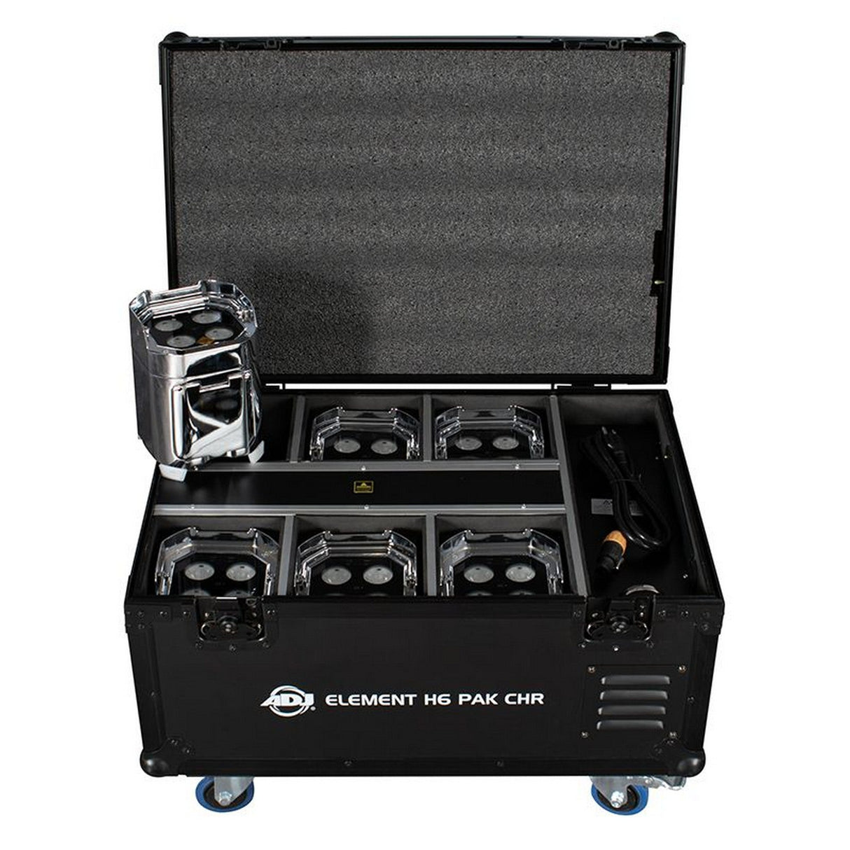 ADJ Element H6 Pak Chr All-In-One RGBAW + UV LED PAR Pack Chrome