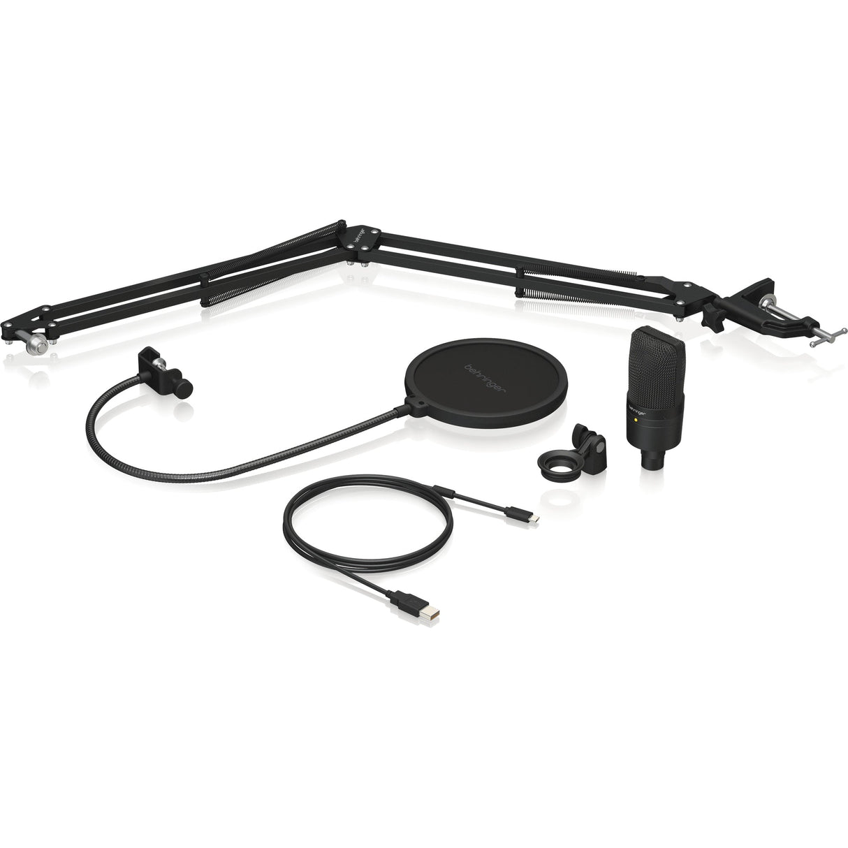 Behringer D3 Podcast Bundle USB Microphone with Boom Arm and Pop Filter