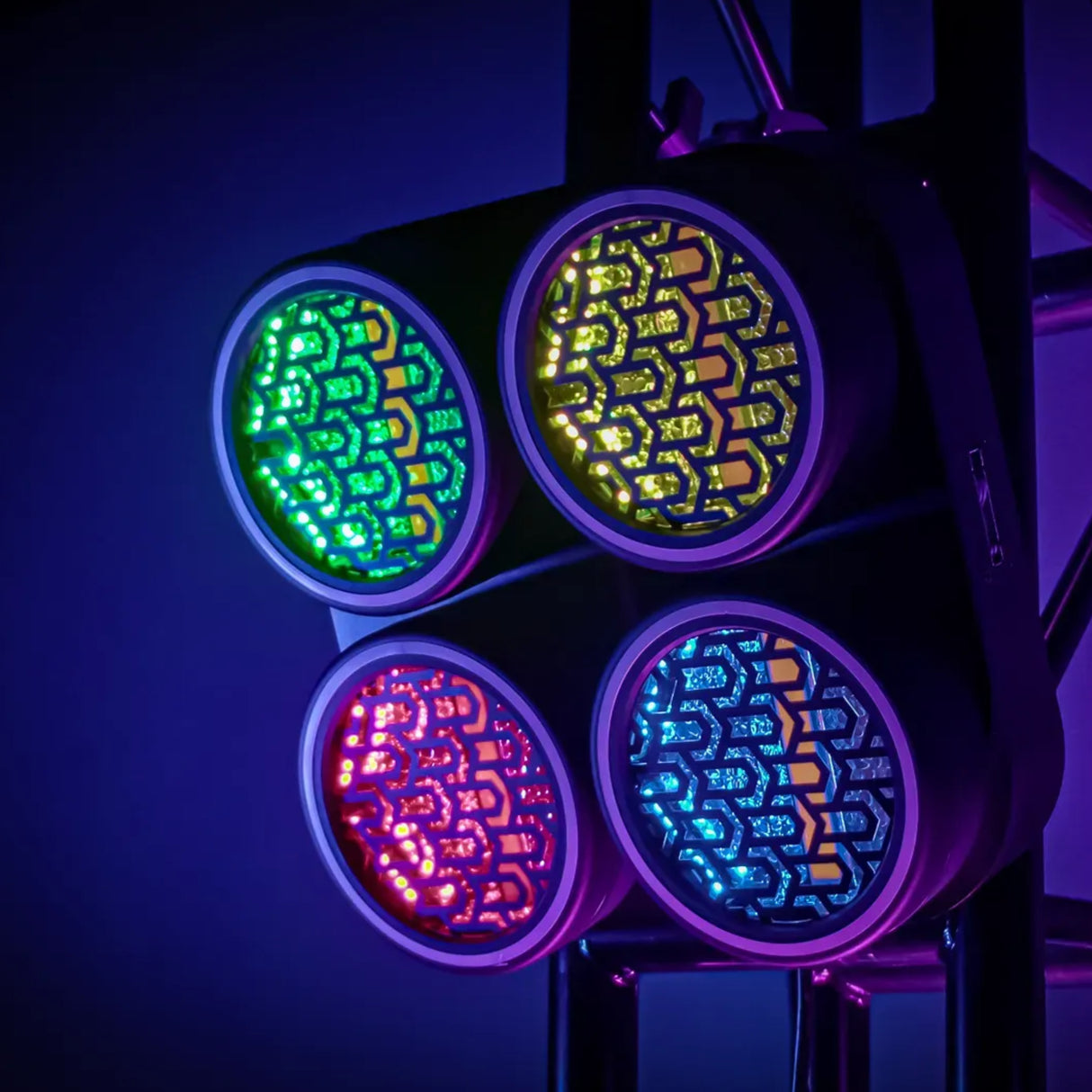 Blizzard Lighting Lux Quadra X4 High-Output Quad-Cell Blinder with RGB Aura and Ring Effects