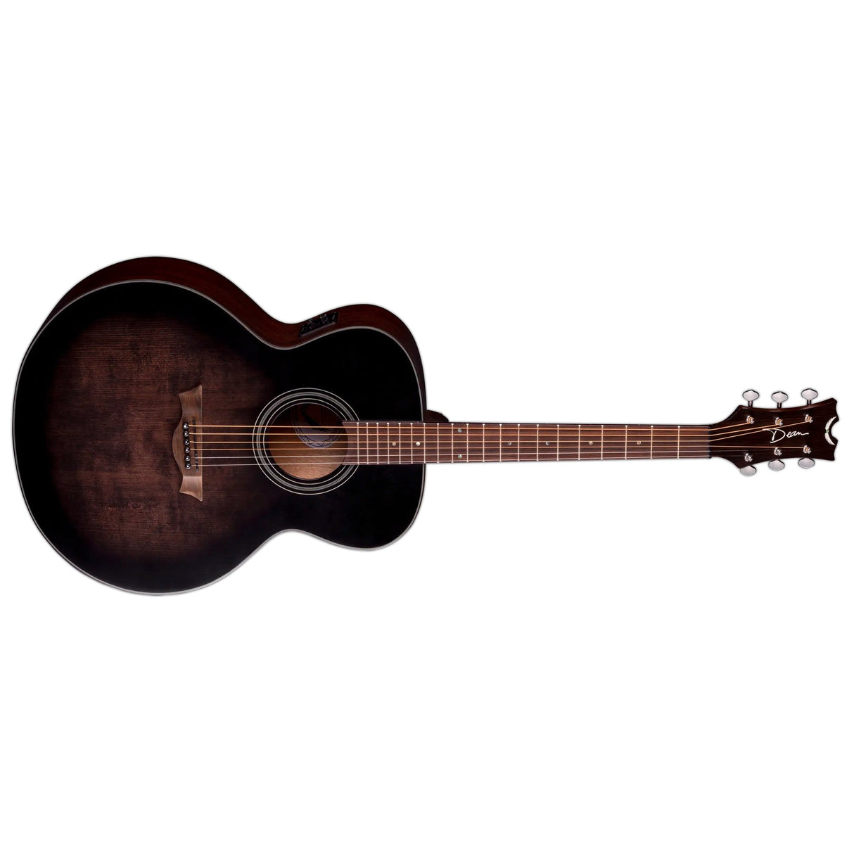 Dean Guitars ST Augustine Jumbo Solid Top A/E Satin Vintage Burst Acoustic/Electric Guitar - guitar
