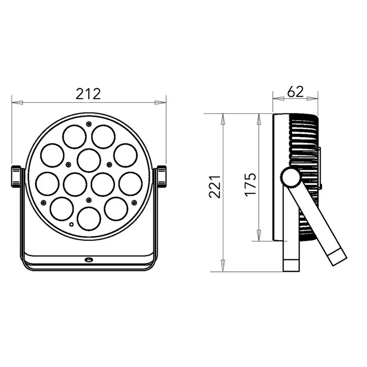 Event Lighting Lite PAR12X4UVL UV LED PAR Light