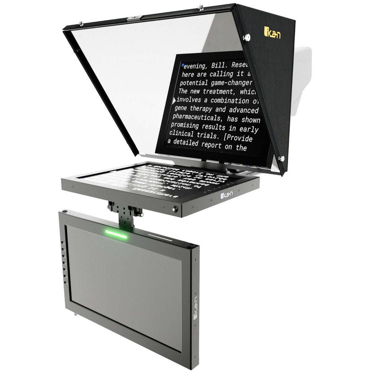 Ikan 15-Inch Teleprompter Pedestal and Dolly Turnkey System