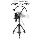 Ikan PT4500W-PEDESTAL 15-Inch Widescreen Teleprompter with Pedestal and Dolly Turnkey