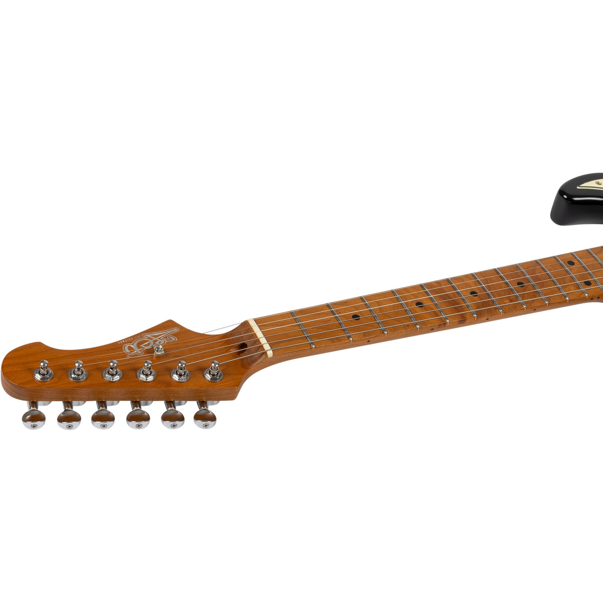 Jet Guitars JS-300 Mini Roasted Maple Electric Guitar, Black Finish