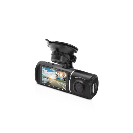 Minolta MNCD245T 3-Channel 1080p Car Camcorder with 2.45-Inch LCD and Rear Camera Black