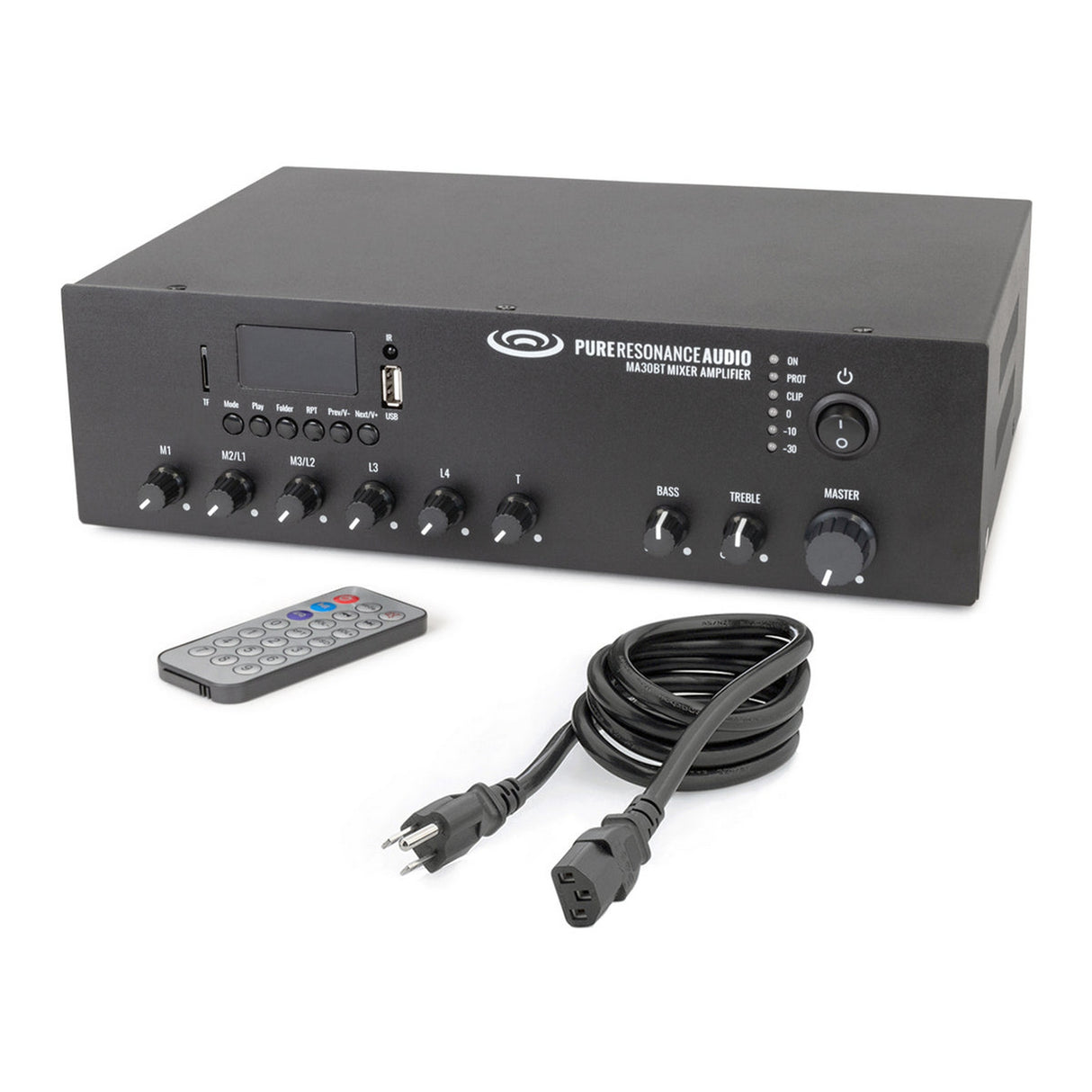 Pure Resonance Audio Classroom Sound System with VCA8 Ceiling Tile Speaker, and MA30BT Bluetooth Mixer Amplifier