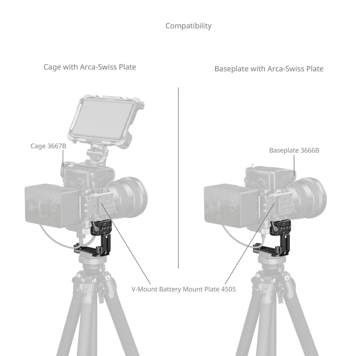 SmallRig 5594 Vertical Mount Plate for Cage with Arca-Type