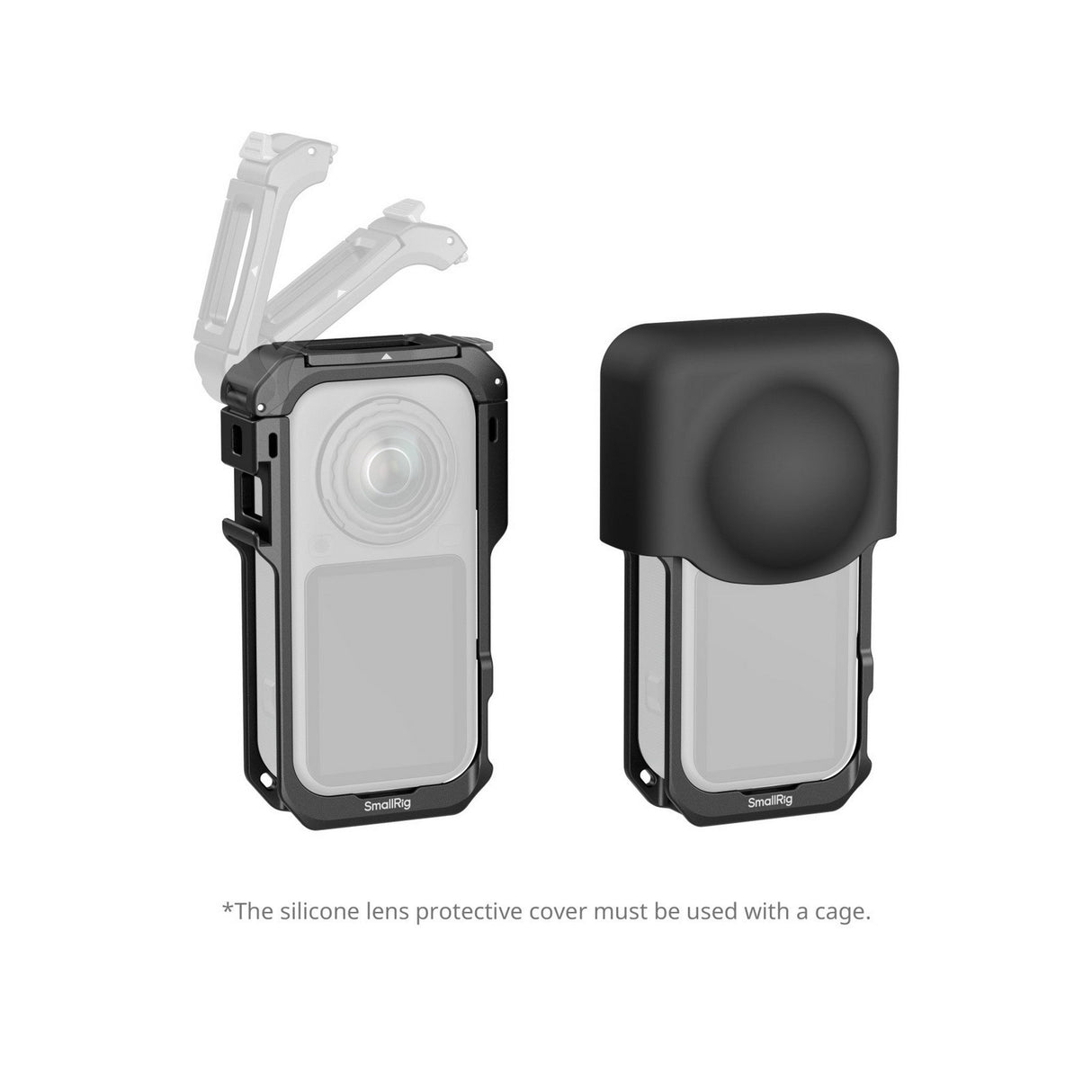 SmallRig 6965 Protective Cage with Silicone Lens Cap for Insta360 X6