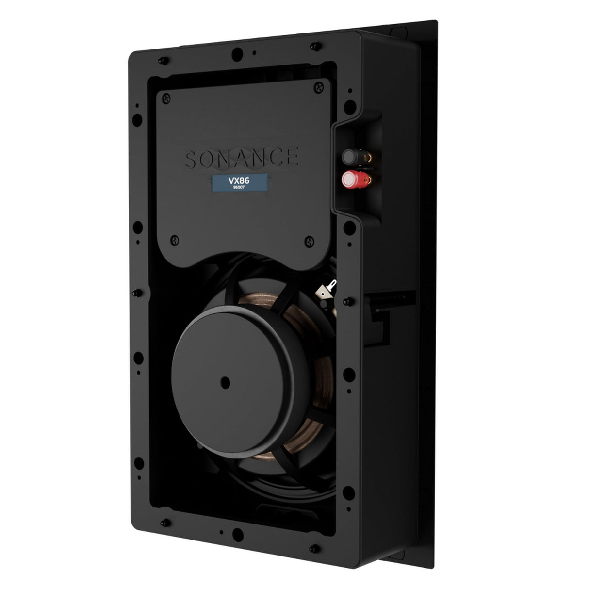 Sonance VX86 8-Inch Rectangle In-Wall Speaker with White Micro Trim Grille Pair