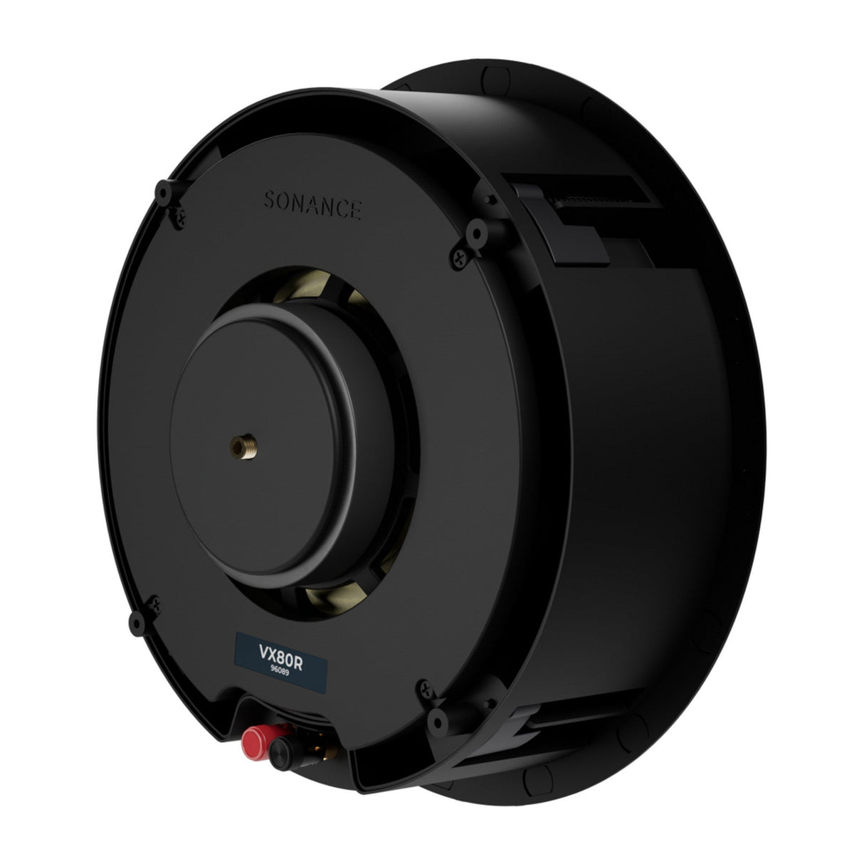 Sonance VX80R 8-Inch Round In-Ceiling Speaker with White Micro Trim Grille Pair