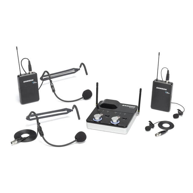 Samson Concert 288m Dual Channel Presentation System with 2 LM7 and 2 HS5 K Band 470 - 494 MHz