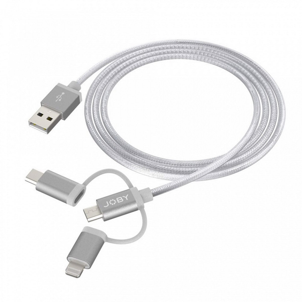 Joby JB01818 3-In-1 Charge and Sync Cable 1.2-Meter Space Grey