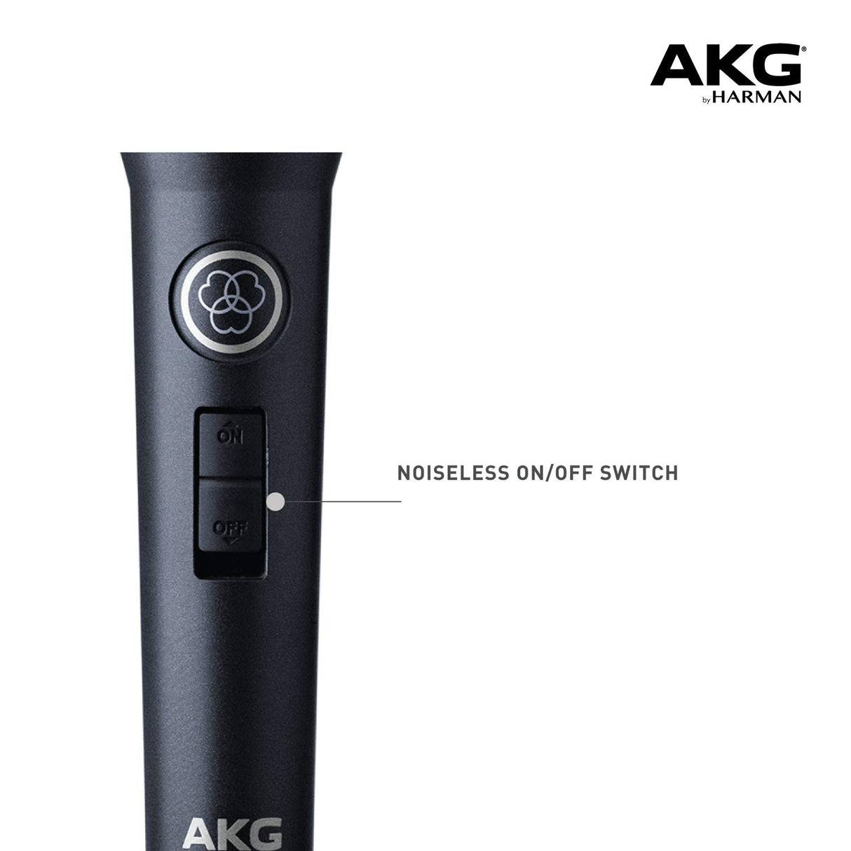AKG D5S Professional Super Cardioid Dynamic Vocal Microphone On Off Switch