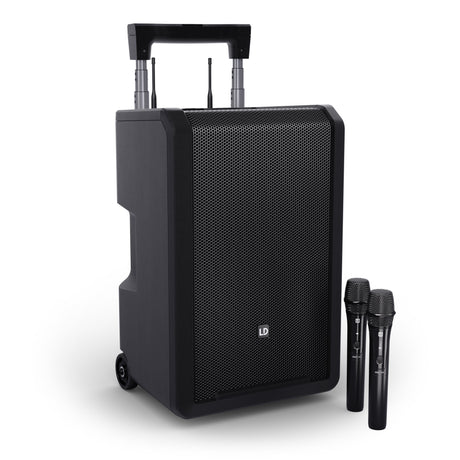 LD Systems ANNY 10 HHD 2 10-Inch Portable Battery-Powered Bluetooth Dual Handheld Microphone PA System - B47 470-490 MHz