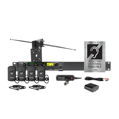 Listen Tech LS-31-072-D Dante Listen iDSP Essentials Level 2 Stationary RF System 72 MHz