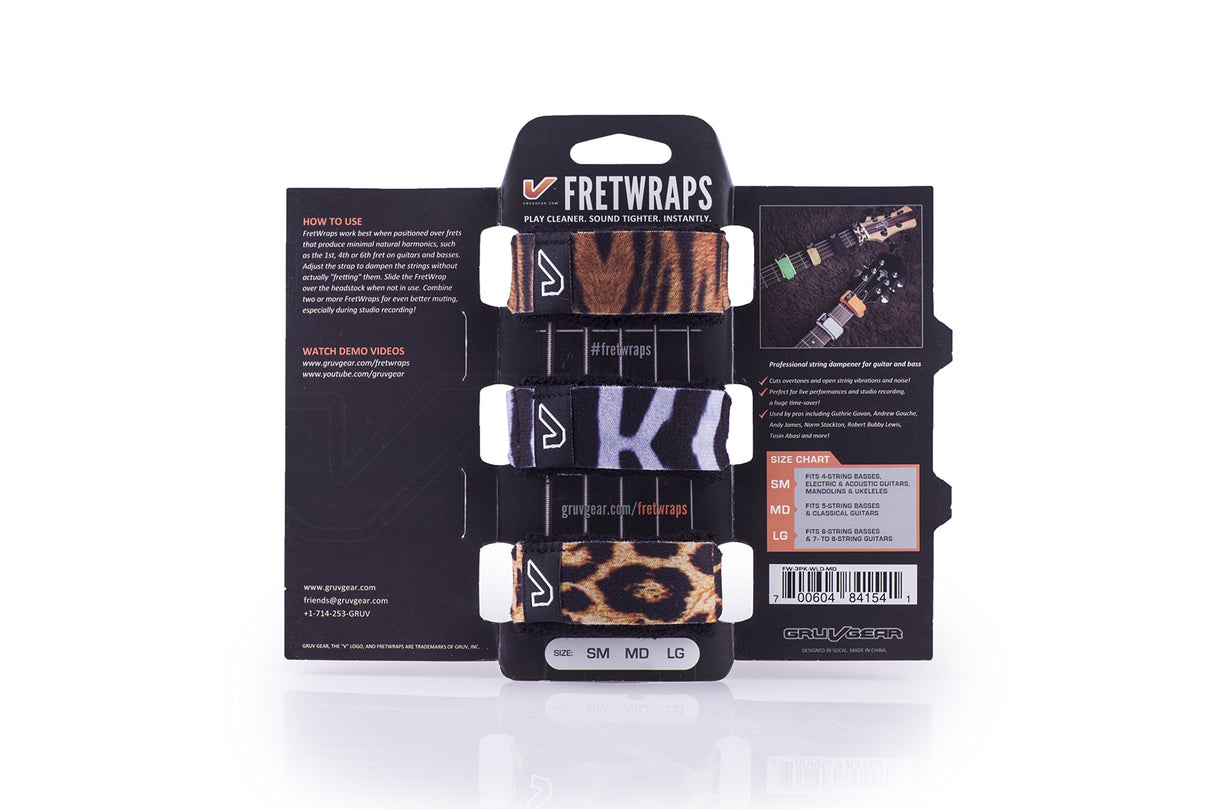 Gruv Gear FretWraps String Muter Wild 3-Pack Medium - accessories