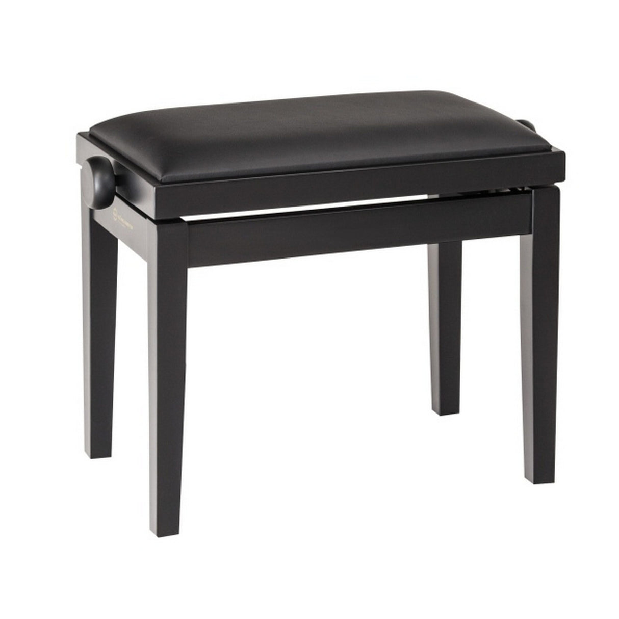 K&M 13910 Piano Bench Black Matt Finish Bench Black Imitation Leather Seat
