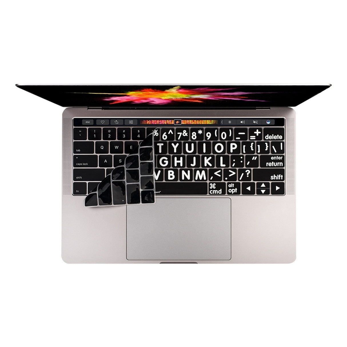 Logickeyboard LargePrint White on Black MacBook Pro 2016 Keyboard Cover