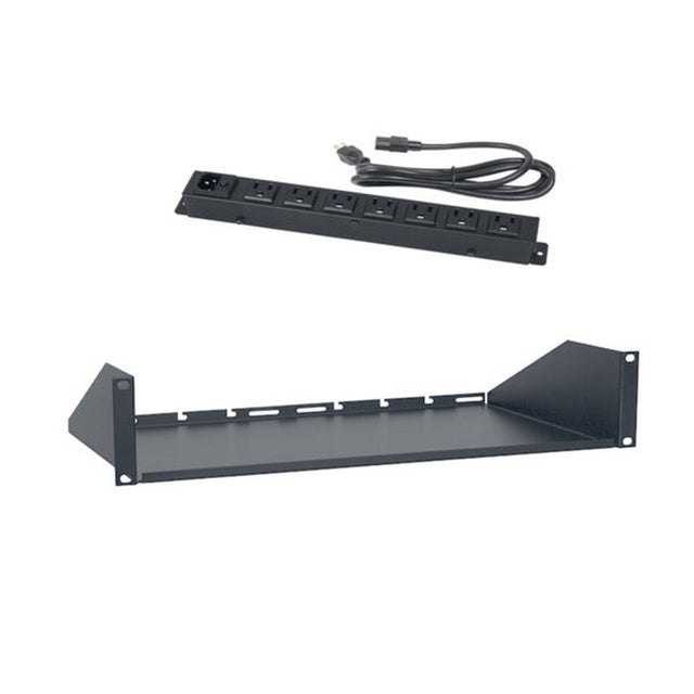 Lowell USAC210 US Utility Shelf + AC Power Strip 2U