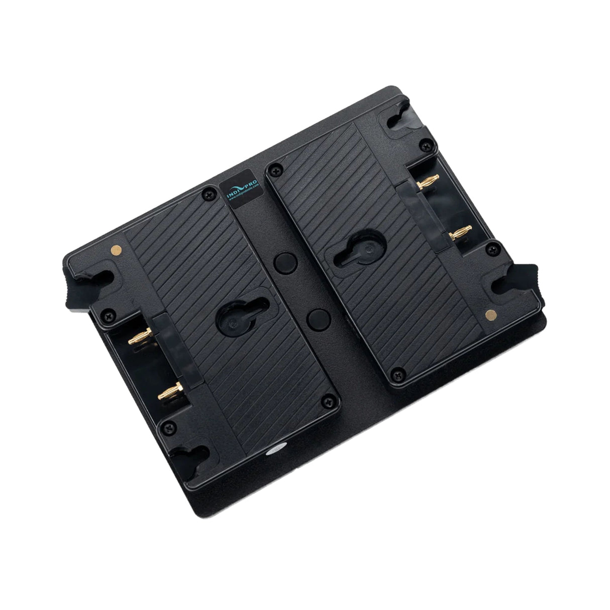 IndiPRO DGMP2GM Dual Gold Mount Adapter Plates with D-Taps to Gold Mount Lock Plate Hot Swappable